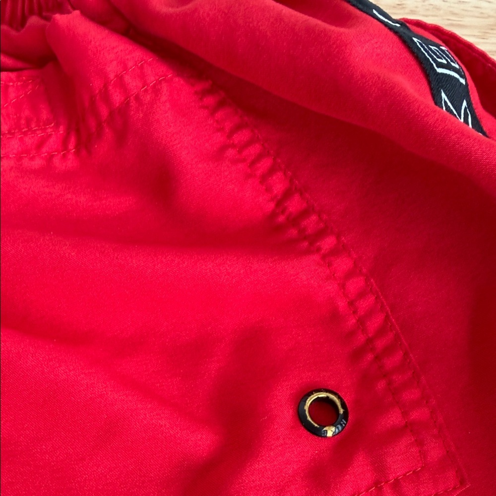Nike Red Sports Shorts with Black Accents - Picture 11 of 12